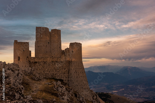 CALASCIO, ITALY, 8 AUGUST 2021 Rocca Calascio Castle in Gran Sasso National Park, Abruzzo photo