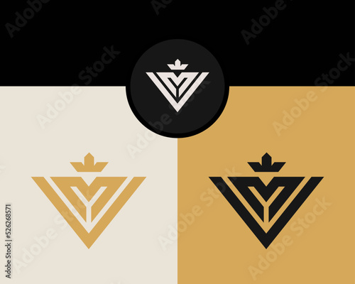 Letters M and V or MV line logo design. Linear minimal stylish emblem. Luxury elegant vector element. Premium business logotype. Graphic alphabet symbol for corporate business identity