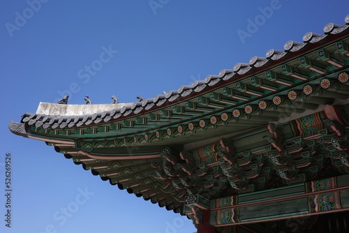 The roof of korean old palace