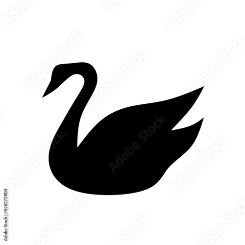 swan icon with trendy design