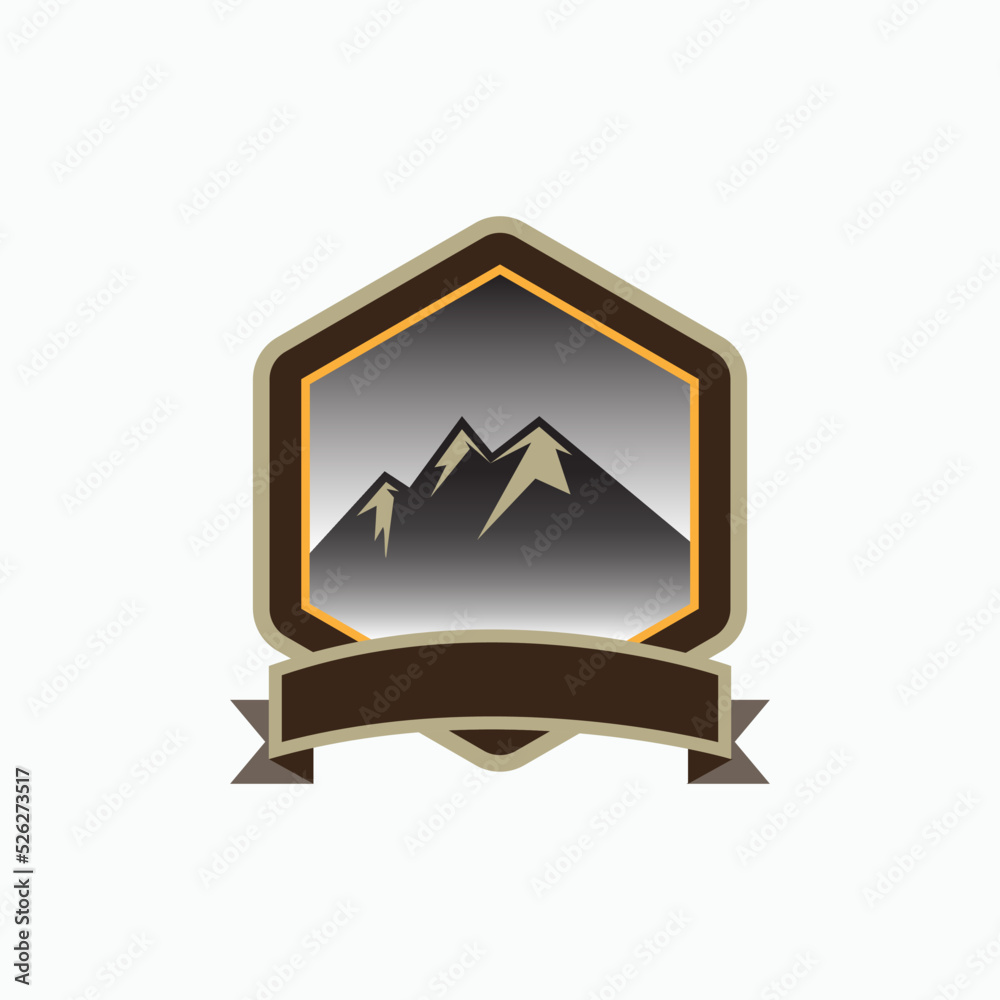 Mountain Badges Emblem Logo Template. Mountain Badges Emblem Logo Template.