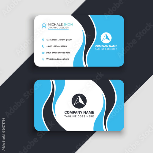 Modern bussines card. Simple business card design. Creative and elegant business card design. Simple business card template