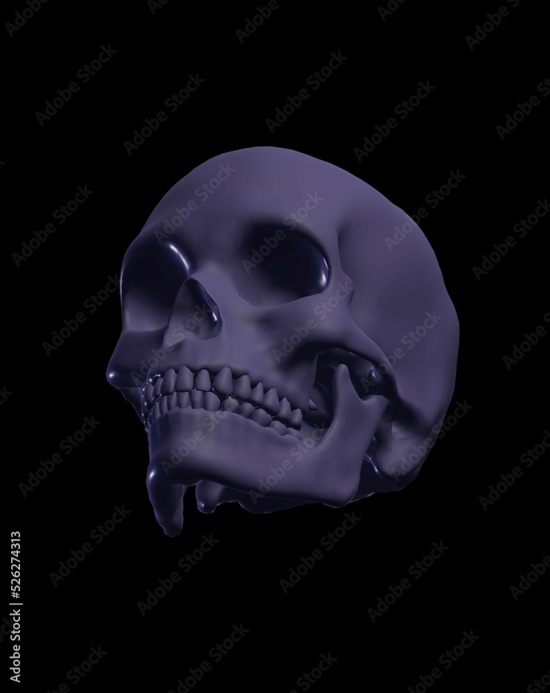 Obraz premium human skull isolated on black