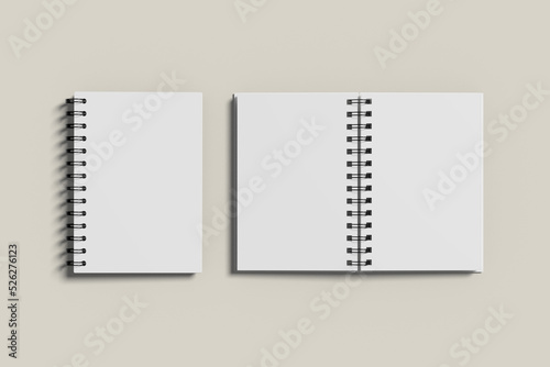 A5 Spiral Notebook Blank Mockup