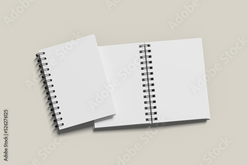 A5 Spiral Notebook Blank Mockup