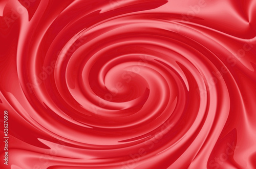 Stunning gradient red 3D marbling spiral for abstract backdrop