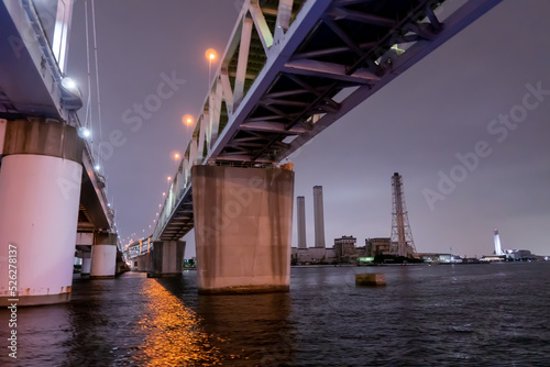 大黒大橋の下からの夜景