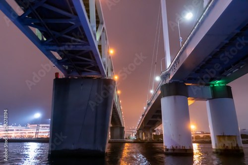 大黒大橋の下からの夜景