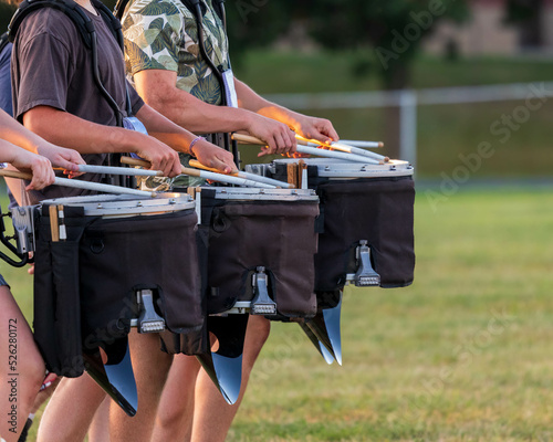 Obraz na plátne a section of a marching band drum line rehearsing