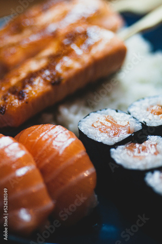 sushi with salmon