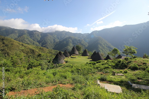 Wae Rebo village, Wae Rebo is an old Manggaraian village, situated in the pleasant, isolated mountain scenery. Feels fresh air and sees the beautiful moment in Flores, Indonesia. Labuan Bajo	
 photo