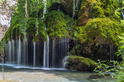The scenic waterfalls Cascate Capelli di Venere at Cilento National Park, Casaletto Spartano, Campania, Italy. photo