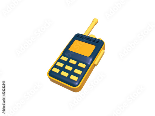 Walkie talkie isolated icon 3d render illustration