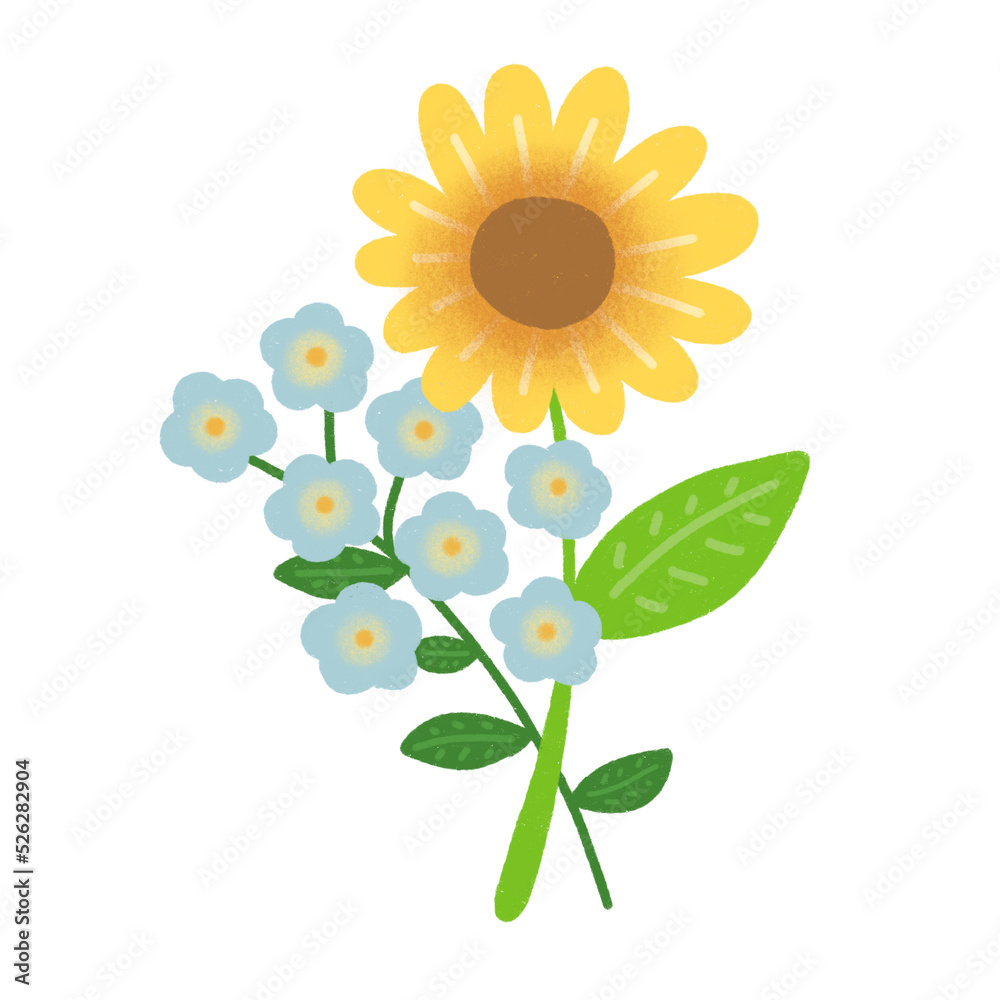 Colorful Flower Bouquet Illustration Colorful Flower Bouquet Illustration