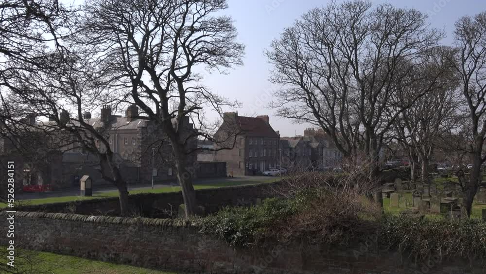 Berwick upon Tweed roman ruins and tourist boarder crossing to Scotland in ancient times last town in England UK 4K Berwick upon Tweed roman ruins and tourist boarder crossing to Scotland in ancient times last town in England UK 4K