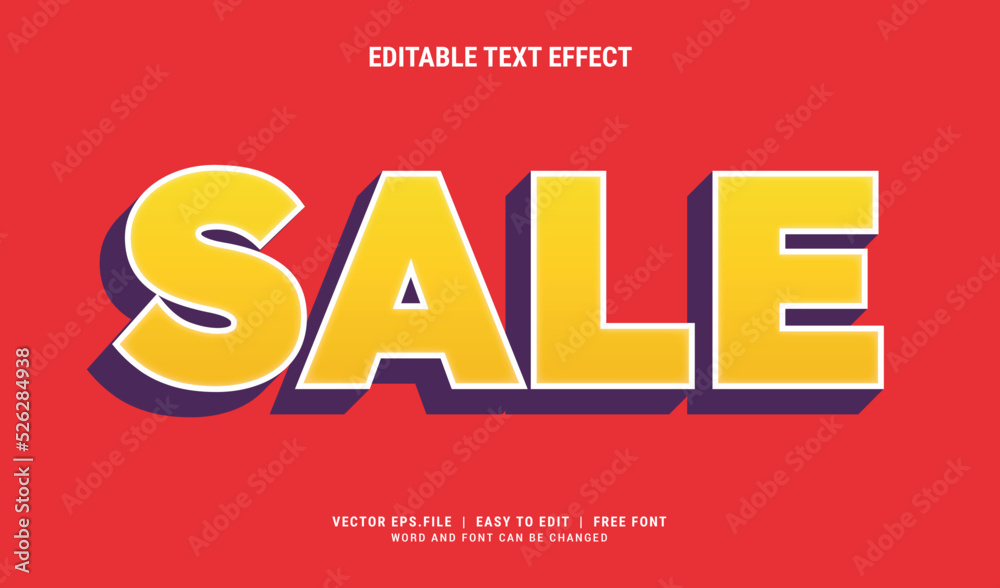 Sale editable text effect modern style
