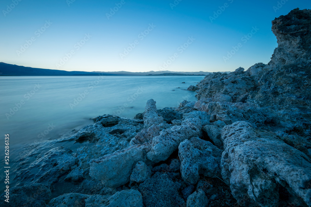 sunset over mono lake