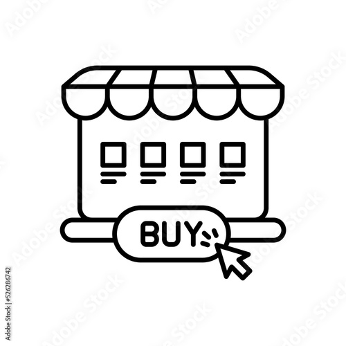 E-Shopping icon in vector. Logotype