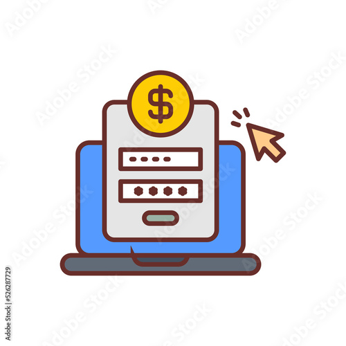 Online Banking icon in vector. Logotype