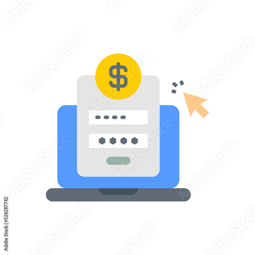 Online Banking icon in vector. Logotype