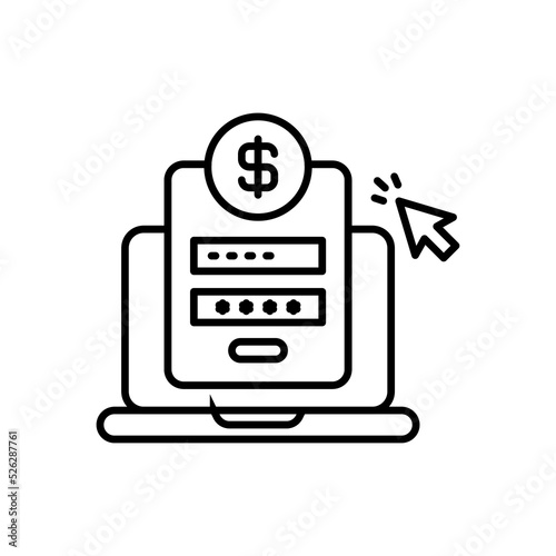 Online Banking icon in vector. Logotype