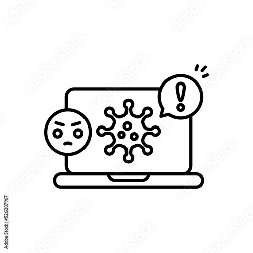 Virus Infected icon in vector. Logotype