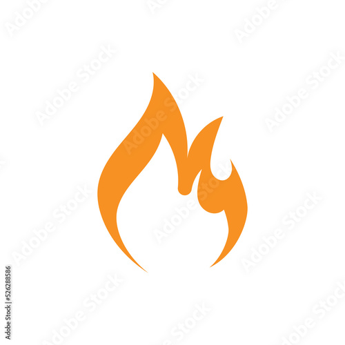 Fire logo vector icon illustration