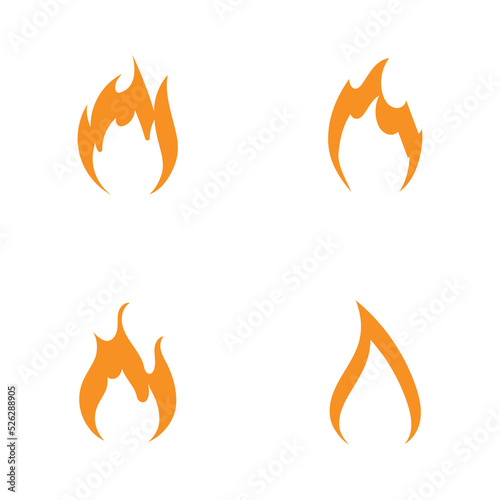 Fire logo vector icon illustration