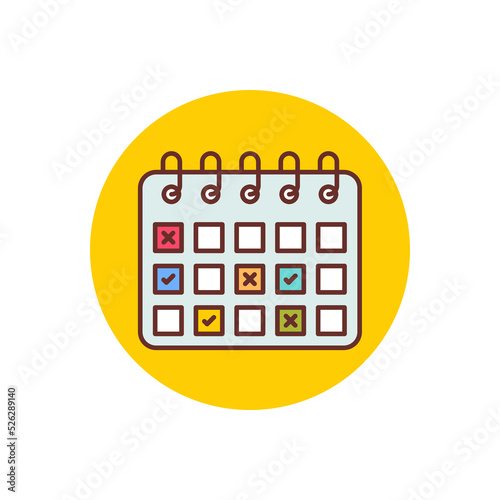 Events icon in vector. Logotype