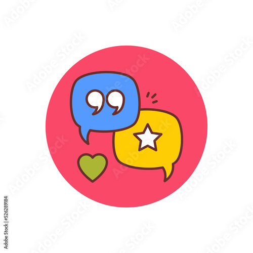Comment icon in vector. Logotype