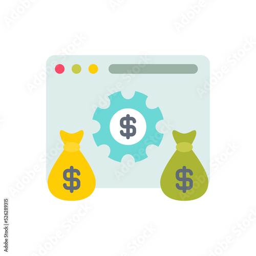 Monetizing icon in vector. Logotype