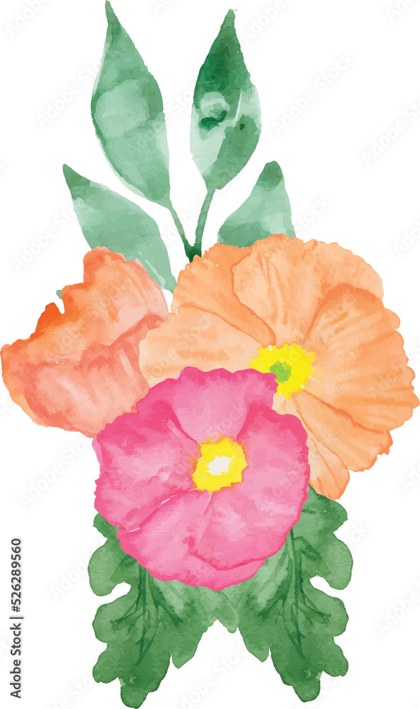 Beautiful Flower Watercolor Beautiful Flower Watercolor