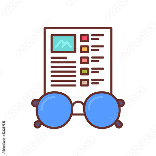 Content Proofreading icon in vector. Logotype