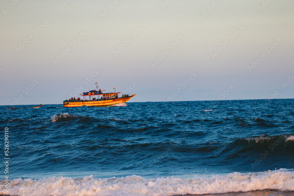 A boat in the sea