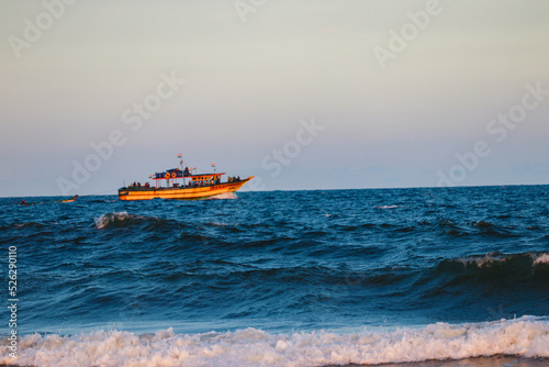A boat in the sea