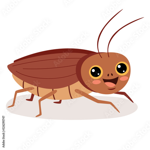 Cartoon Drawing Of Isolated Cockroach