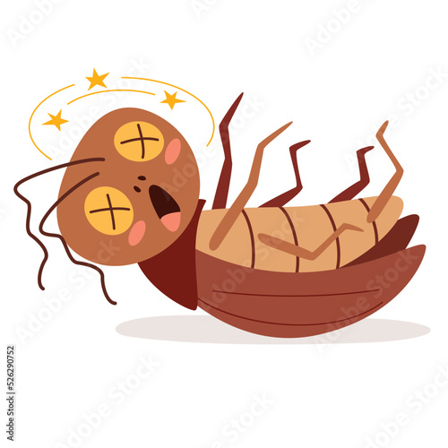 Cartoon Drawing Of Isolated Cockroach