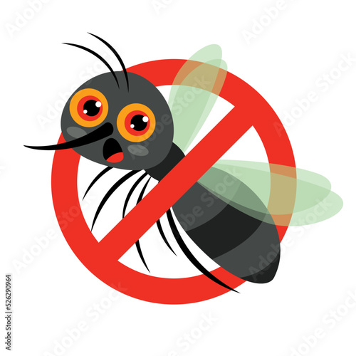 Cartoon Illustration Of A Mosquito