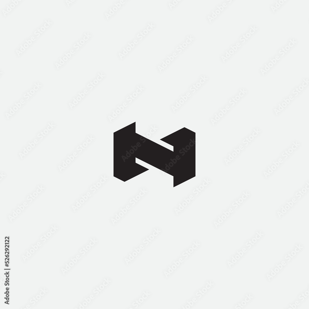 N letter monogram logo template. N letter monogram logo template.