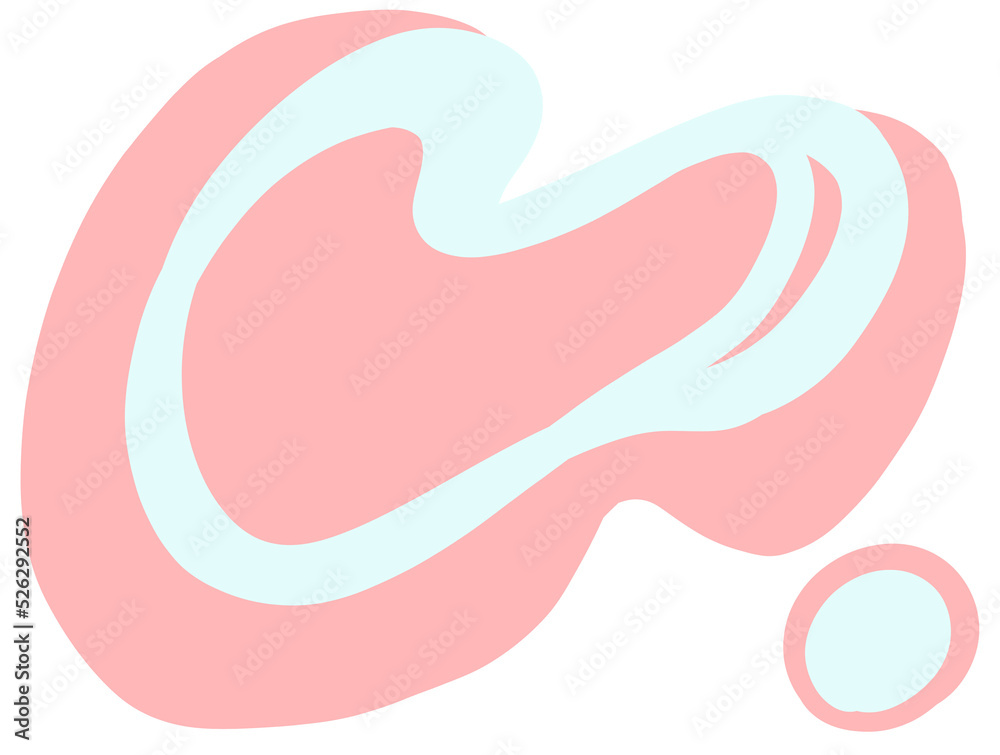 Pastel red green blob organic doodle hand drawing shape and form illustration background element Pastel red green blob organic doodle hand drawing shape and form illustration background element