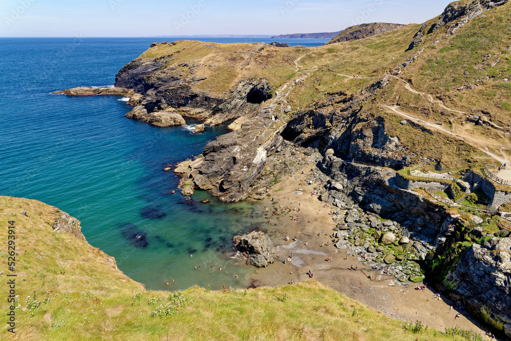 Castle beach below Tintagel Castle - Cornwall,