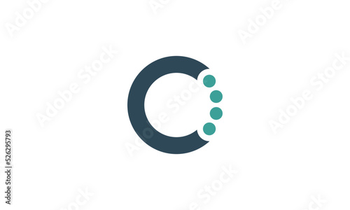 Chiropractic logo, letter c, spine care logo