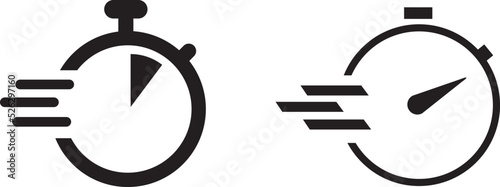 Stopwatch icon for the shortest time limit in black and white