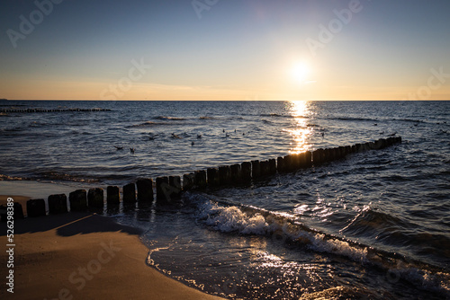 sunset over the sea