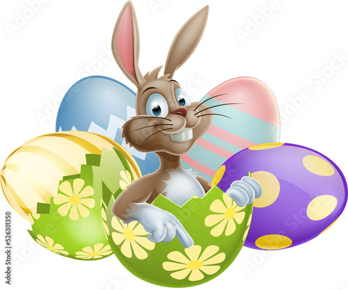 Bunny with Easter Eggs