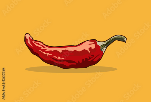 Illustration Vector graphic of vector red chilli pepper fit for spice vegetable symbol,Food Element etc.