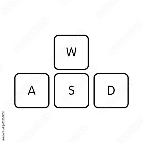 Keyboard WASD keys photo