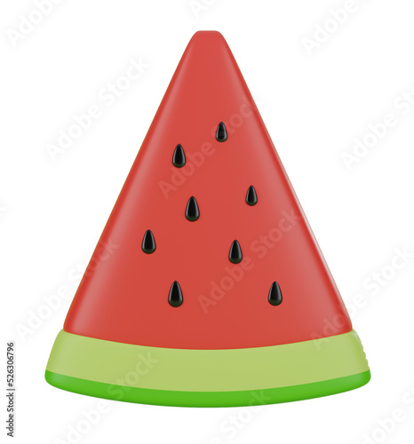 watermelon slice isolated on white background