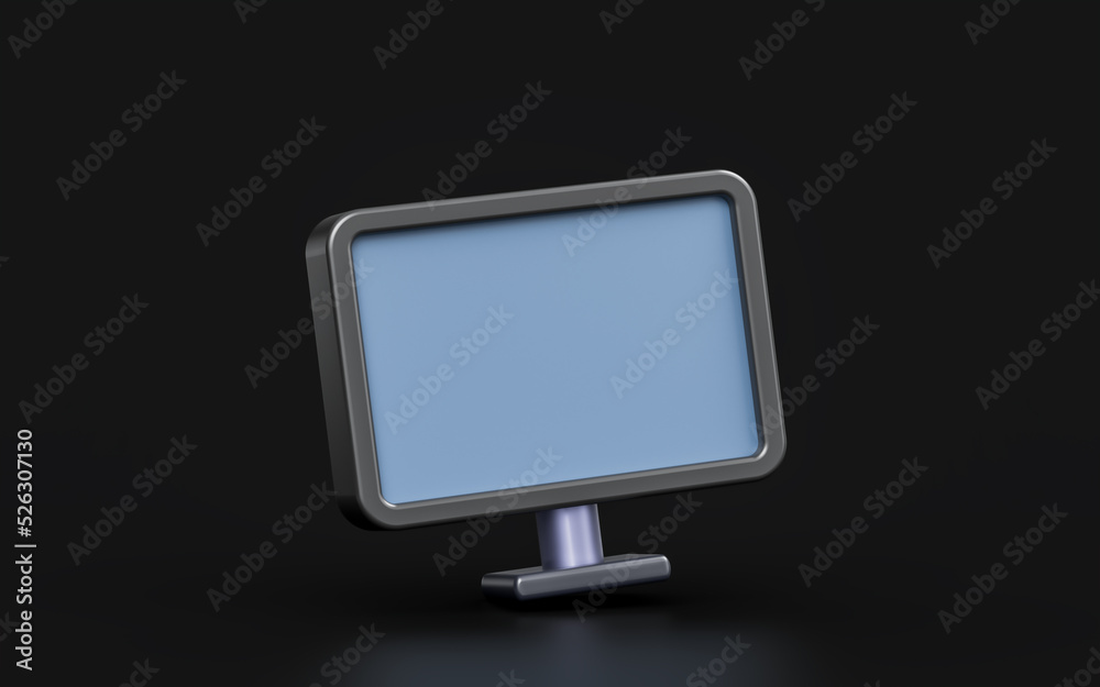 monitor sign on dark background 3d render concept for computer display television monitor sign on dark background 3d render concept for computer display television