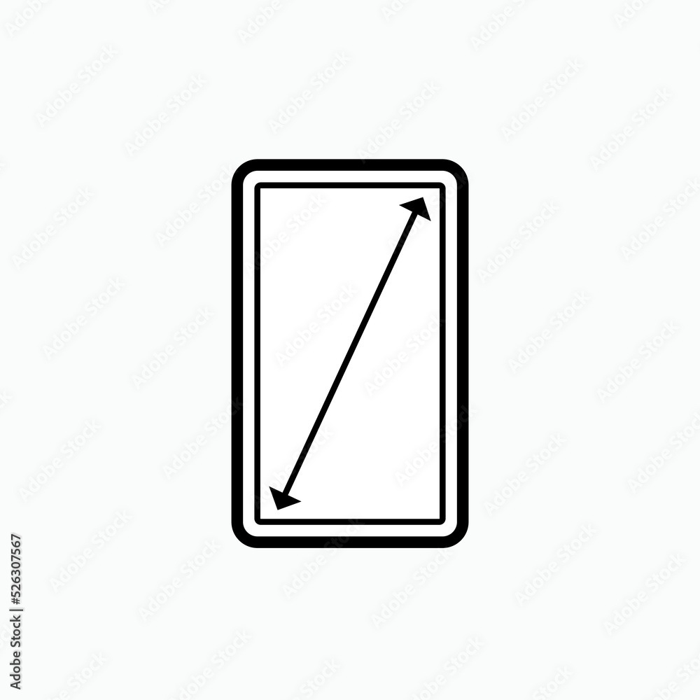 Resize Icon. Setting, Dimensional Arrangement Symbol - Vector. Resize Icon. Setting, Dimensional Arrangement Symbol - Vector.